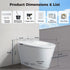 Smart Bidet Toilet with Built-in Tank & Foam Shield, Auto Open/Close Foot Sensor Flush Dryer Heated Seat Soft Close Elongated One-Piece Design, 12 in. Rough In, 110V-120V (ZYS1)